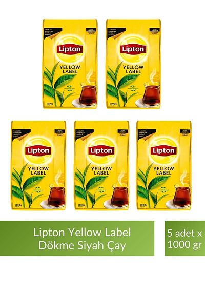 Lipton Yellow Label Bulk Black Tea 1000 g X 5 Pieces