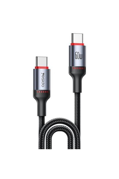 Yesido CA183 PD60W 3A USB-C / Type-C to USB-C / Type-C Charging Data Cable, Length: 2m(Black)