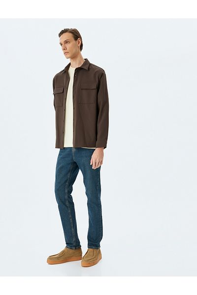Koton Button Regular Waist Slim Fit Jeans - Brad Jean