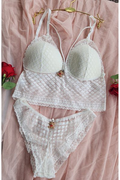 G&H UNDERWEAR Σετ αξεσουάρ Bralet White ελάφι