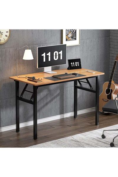 COOYA Folding Computer Table,47 in,Waterproof & Anti Scratch,No Need to Assemble,Stability and Durability