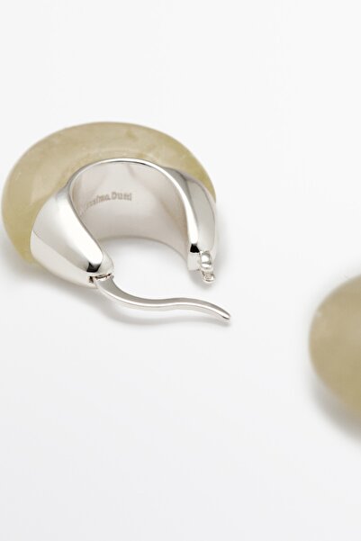 Massimo Dutti Doğal taşlı halka küpe