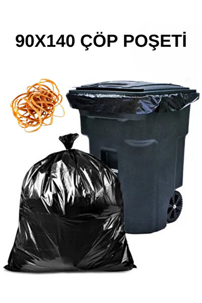 Mezpack Ambalaj 90X140 ÇÖP POŞETİ 10 ADET 10 ADET KALIN LASTİK TAŞINMA NAKLİYAT İÇİN