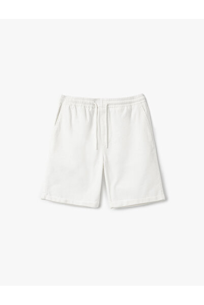 Koton Cotton Pocket Detailed Bermuda Waist Lace-Up Shorts