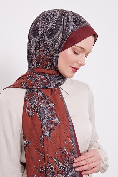 Levidor Σάλι αγάπης με μοτίβο μπορντό πλακάκι