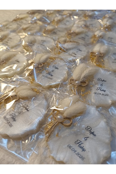 Staınless Düğün, nişan, nikâh Hediyesi, Epoksi Magnet - 10 Adet