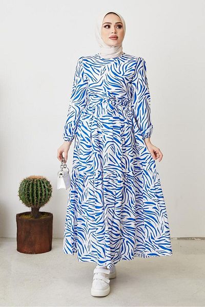 giyze Φόρεμα με μοτίβο Zebra Blue 401