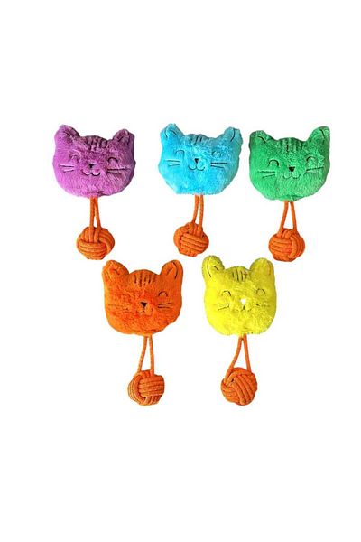 Markapet Happy Cat Dog Toy with Sound Plush String 26 cm Various Colors