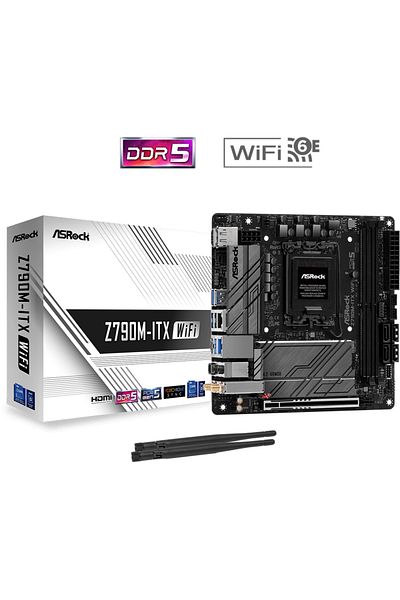 ASROCK Placa de baza ASRock Z790M-ITX WiFi, DDR5, Intel Z790, LGA 1700, Mini-ITX