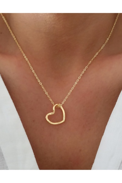 DENİZDENAL Gold Color Heart Necklace