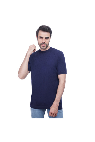 COUP تي شيرت تريكو رجالي كاجوال 1000741 - أزرق داكن