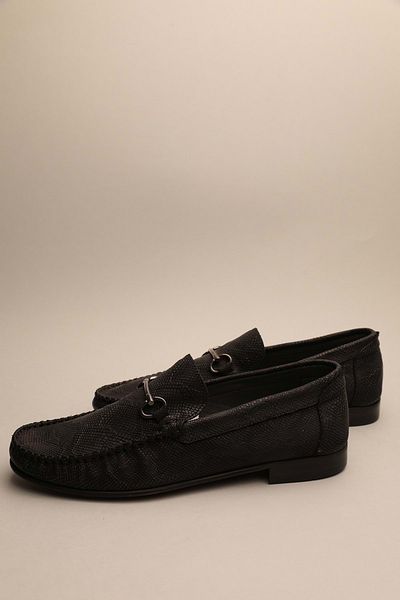 Gondol Loafer clasic pentru bărbați din piele naturală negru 45 ttx.666