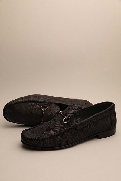 Gondol Loafer clasic pentru bărbați din piele naturală negru 45 ttx.666