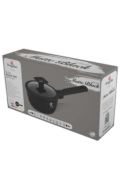 Berlinger Haus Saucepan with titanium coating lid 16 cm Matte Black Collection