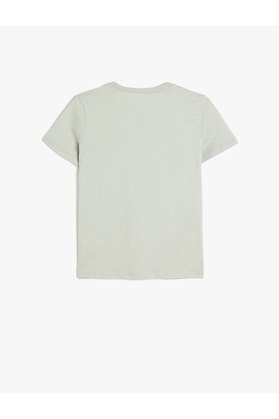 Koton Tricou pentru băiat din bumbac gri cu imprimeu dinozaur 5skb10153tk