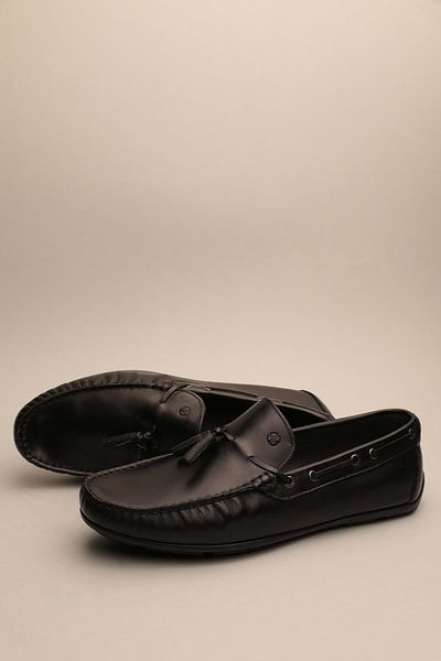 Gondol Loafer clasic pentru bărbați din piele naturală neagră 41 ttx.664
