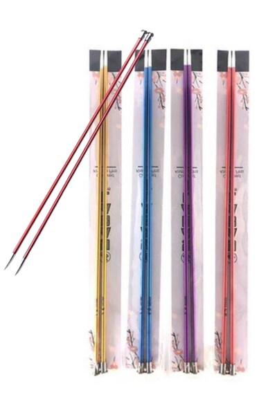 Marsilyan أسياخ معدنية مزدوجة اللون 35 سم مقاس 3.5 (اللون حسب المخزون)