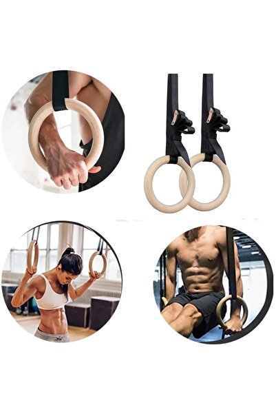 pekial CKSpor Crossfit-Jimnastik Halkası Ahşap Jimnastik Halkası CKS-94