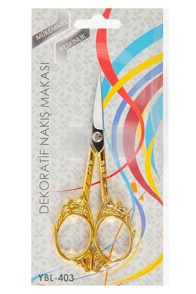 MBB ETİCARET Embroidery Scissors Decorative Gold Butterfly Ybl-403 Model 22