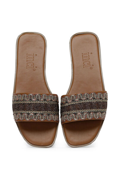 İnci Inci Milan 3Fx Bronze Women's Flat Slippers