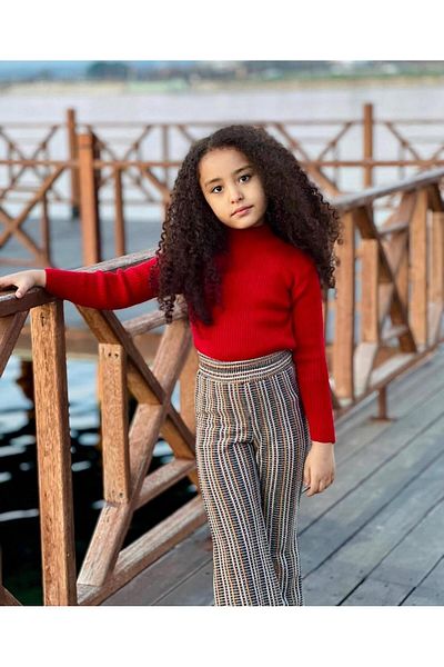 Hilal Akıncı Kids Knitwear Sweater and Glitter Pants