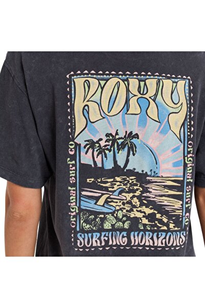 Roxy Sunnyoversize Optic Wash Women's Black T-Shirt Women T-Shirt Erjzt05905