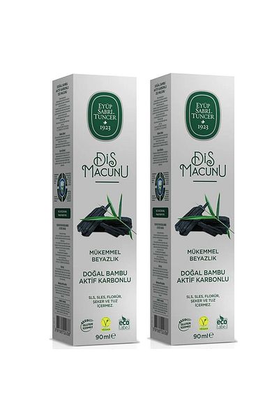 Eyüp Sabri Tuncer Natural Bamboo Activated Carbon Whitening Toothpaste 90 ml 2 Pieces