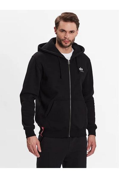 Alpha Industries Ανδρικό μαύρο Basic Zip Hoody SL Alpha Industries
