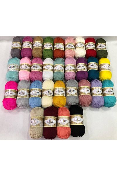 Alize Diva - 60 Black Knitting Laces (5 Pieces)