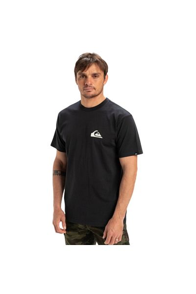 Quiksilver Ev Mini Logo Erkek Siyah Günlük Stil T-shirt Eqyzt08042-kvj0