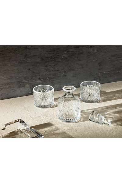 Madame Coco Aron 3-teiliges Whiskykaraffe-Set aus Glas – mit Deckel