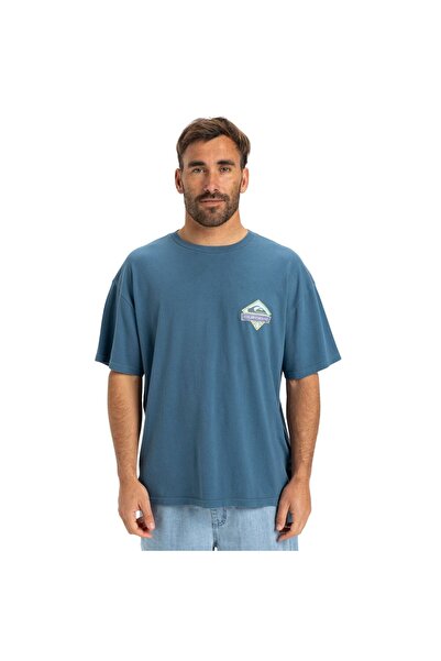 Quiksilver تي شيرت Gh Qs Crystal Jet Erkek Mavi Günlük Stil Eqyzt08023-18326