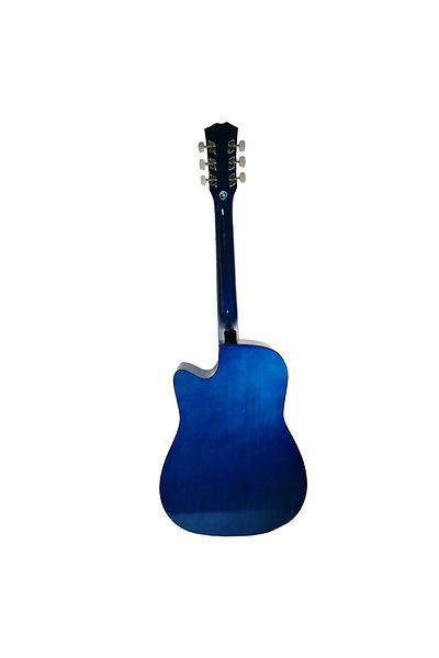 Depox Chitară clasică din lemn 95 cm, ediție Deluxe, cutaway, albastru country