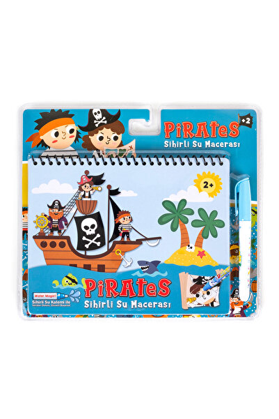 Magic Water Sihirli Boyama Kitabı Özel Sulu Kalem İle Water Painting Pirates...