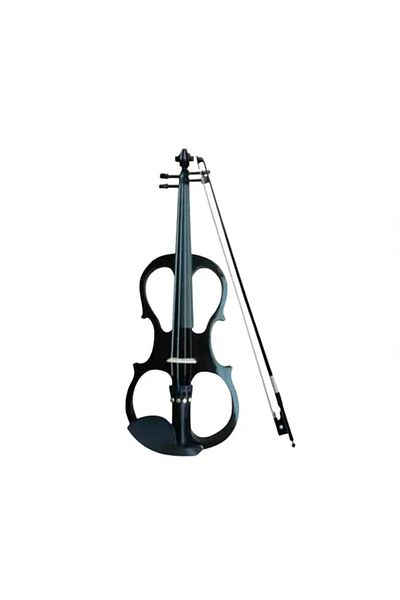 Depox Decorative Electric Violin, Wood, Black