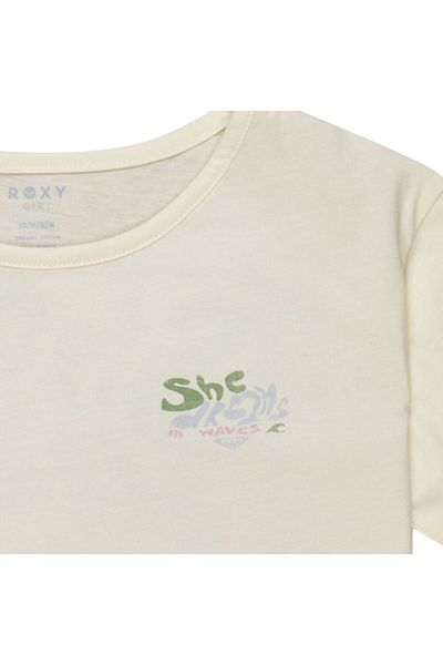 Roxy Day and Night Vintage Girl's White T-Shirt Girl's T-Shirt Ergzt04121