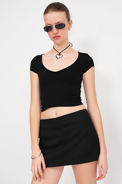 Addax V-Neck Basic T-Shirt P1727