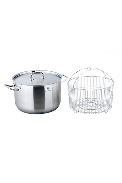 Carl Schmidt Sohn Oala cu capac si cos de prajit, inox, 10 l / 28 x 18 cm PRO-X
