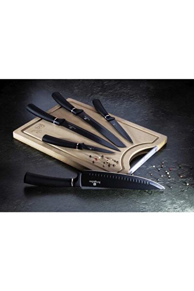 Berlinger Haus Non-stick knife set + cutting board 6 pcs Black Silver