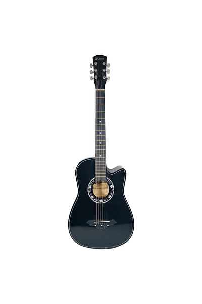 Depox Classical Guitar And Case Set, Cutaway Country Black, 95 Cm, Black