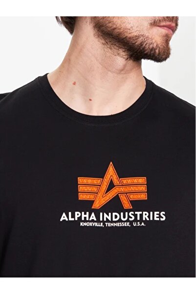 Alpha Industries Men's black t-shirt Alpha Industries Basic T Rubber Black