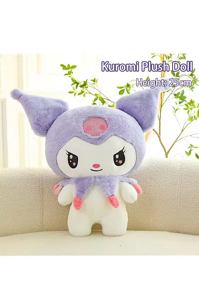 Choice 25cm Kuromi Sanrio Kuromi My Melody Cute Series Kawaii Plush Animal Doll Cartoon Cute Plush Toy
