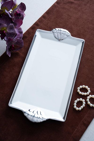 ACAR Arven Rectangular Silver Presentation Tray - 41 cm