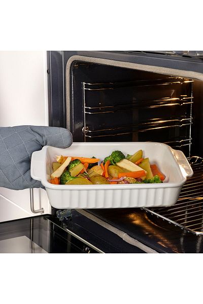 IKEA POETISK Oven dish, off-white, 34 x 23 cm