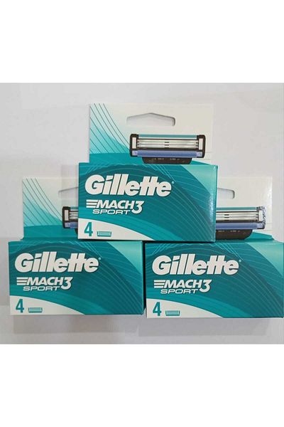 Gillette Mach3 Sport Replacement Razor Blades 4 Pack (Buy 3 Pay 2)