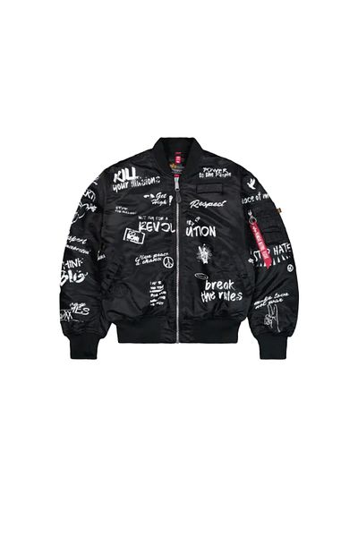 Alpha Industries Ανδρικό μαύρο bomber jacket Alpha Industries MA-1 Peace
