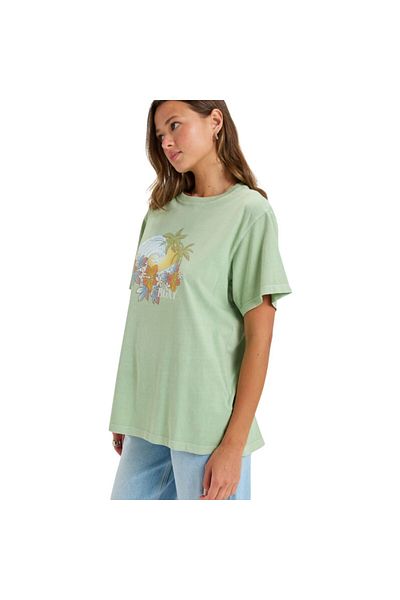 Roxy Sunnyoversize Enzyme Wash Women's Green T-Shirt