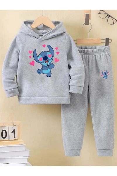 makiteks Χειμερινή φόρμα για κορίτσια 5 6 7 8 9 10 11 12 ετών Lilo Stitch 05