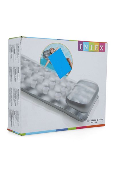 Intex 18-Pocket Durable Rectangular Inflatable Suntanner Lounge 74 x 28inch