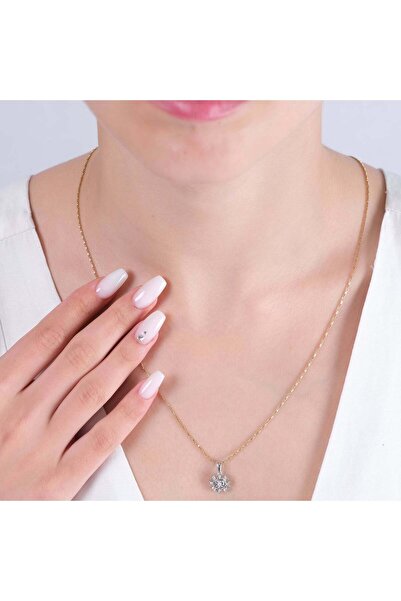 Lial Diamond 0.05 Karat Pırlanta Kolye, Mücevher Sertifikalı